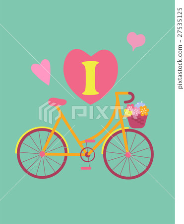 Bicycle concept vintage colour poster. 27535125