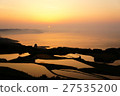 Rice terraces and sunsets 2 in the east-field (Nagato-shi, Yamaguchi prefecture) 27535200