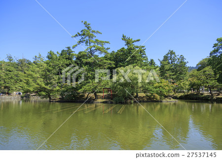 奈良縣 東大寺 鏡池 照片素材 圖片 圖庫