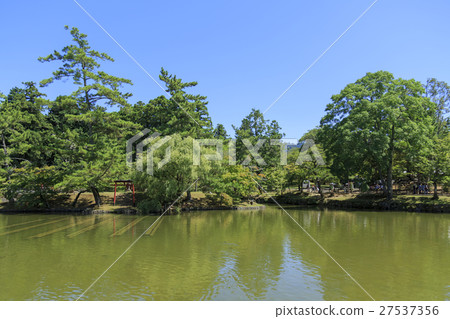 奈良縣 東大寺 鏡池 照片素材 圖片 圖庫