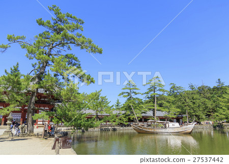 奈良縣 東大寺 鏡池 照片素材 圖片 圖庫