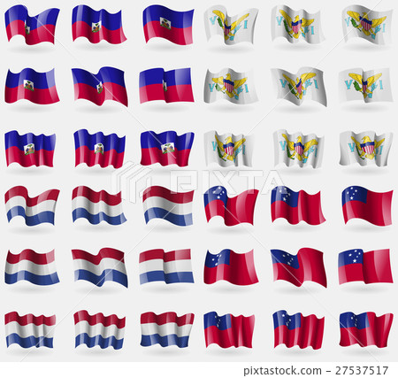 Haiti, VirginIslandsUS, Netherlands, Samoa. Set of Haiti, VirginIslandsUS, Netherlands, Samoa. Set of 27537517
