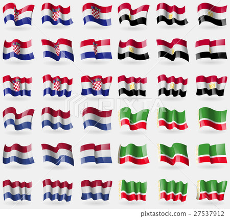 Croatia, Egypt, Netherlands, Chechen Republic. Set Croatia, Egypt, Netherlands, Chechen Republic. Set 27537912