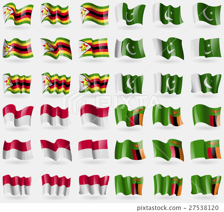Zimbabwe, Pakistan, Indonesia, Zambia. Set of 36 f Zimbabwe, Pakistan, Indonesia, Zambia. Set of 36 f 27538120