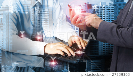 businessman working in office businessman working in office 27539303