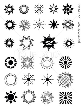 Set of sun logos 27539366
