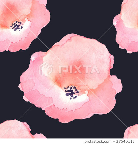 Vector floral seamless pattern with flowers in Vector floral seamless pattern with flowers in 27540115