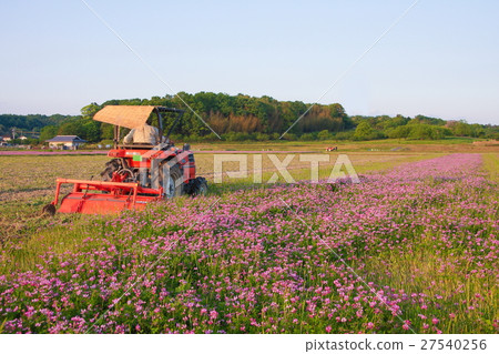 Plowing with a tractor · · · 5 27540256