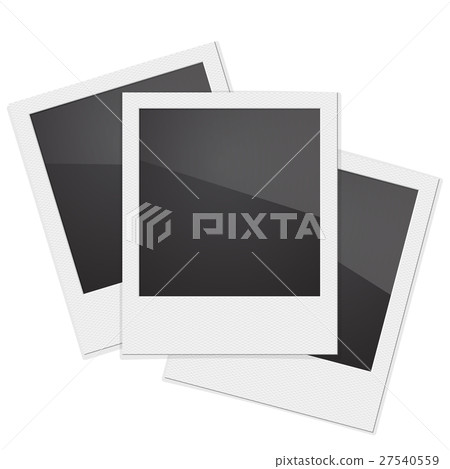Retro Photo Frame Polaroid On White Background 27540559