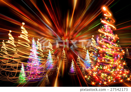 xmas background with christmas tree 27542173