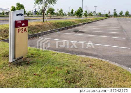 Parking sign in car park Parking sign in car park 27542375