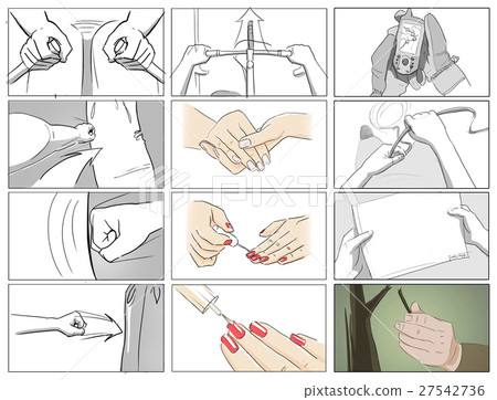 Hand gestures storyboard Hand gestures storyboard 27542736