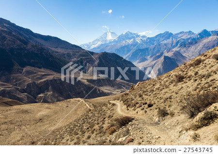 mountain trail, trekking route Muktinath Lupra 27543745