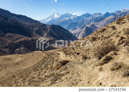 mountain trail, trekking route Muktinath Lupra 27543746