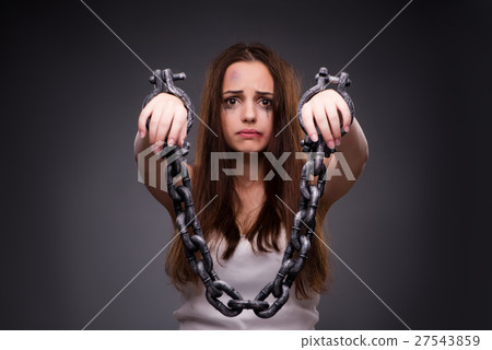 Woman in violence and discrimination concept Woman in violence and discrimination concept 27543859