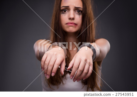 Woman in violence and discrimination concept 27543951