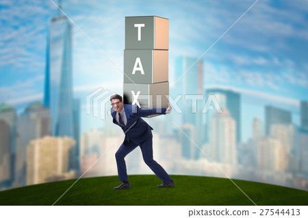 Businessman under heavy tax burden 27544413