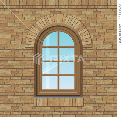 Arched old window - Stock Illustration [27544928] - PIXTA