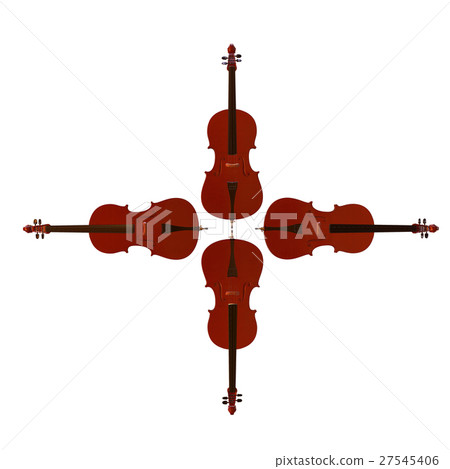 cello musical instrument 3d illustration 27545406