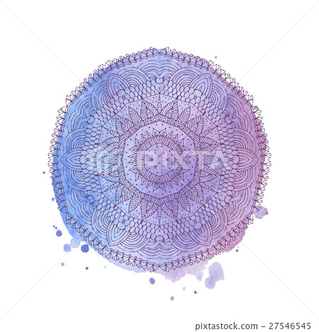 Watercolor mandala. Vector isolated element 27546545