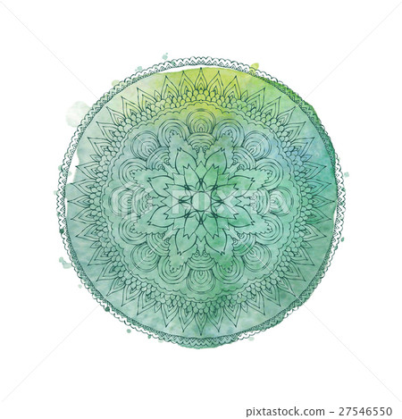 Watercolor mandala. Vector isolated element 27546550