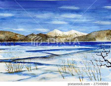 Sketch of Adachi-taoyama and Inawashiro Lake Sketch of Adachi-taoyama and Inawashiro Lake 27549060