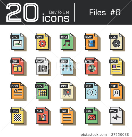 Files icon set 6 27550088