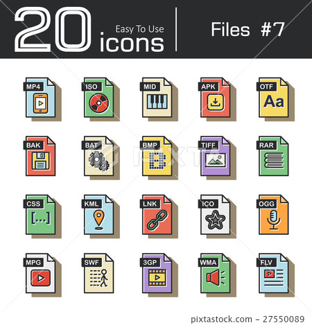 Files icon set 7  27550089