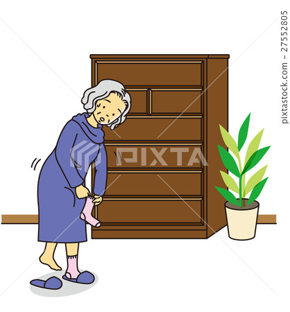 Stock Illustration: middle and old aged, japanese, senior