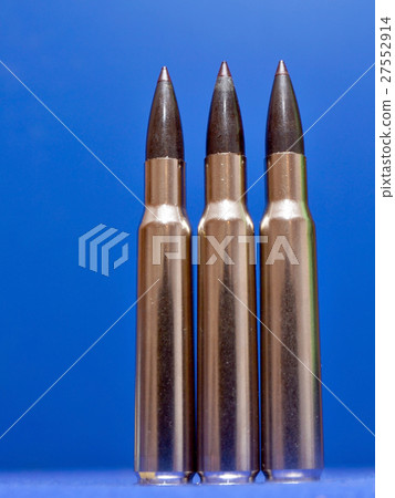 Bullets on blue background 27552914