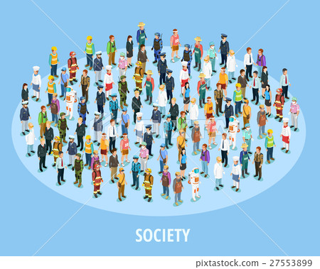 Professional Society Isometric Background  27553899