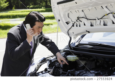 Car malfunction road service smaho trouble automobile business male businessman 27553924