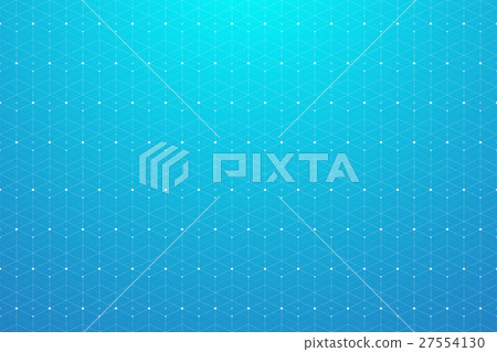 Geometric pattern with connected line and dots 27554130