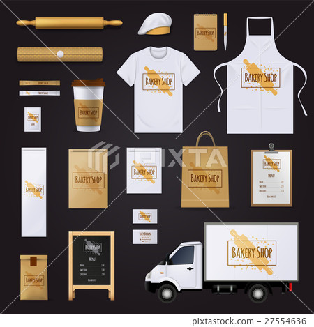 Bakery Corporate Identity Template Design Set 27554636