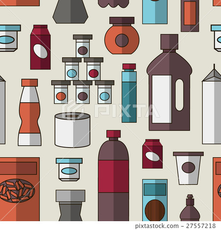 Big set of store products pattern - Stock Illustration [27557218] - PIXTA