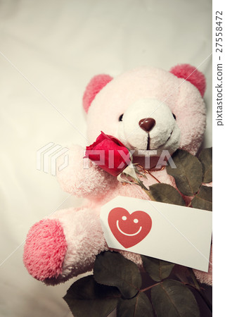 Rose flower And doll valentine Rose flower And doll valentine 27558472