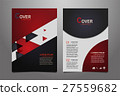 Abstract  red presentation book cover templates 27559682