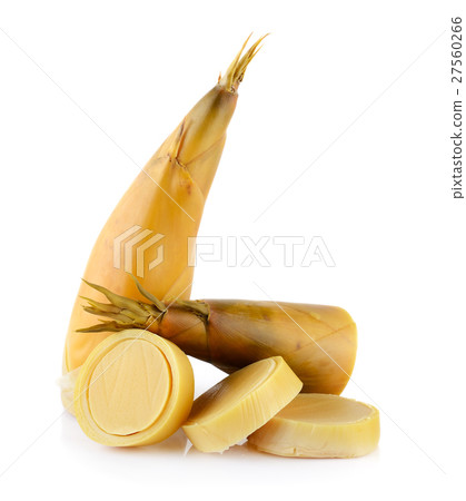 Bamboo shoots on white background 27560266