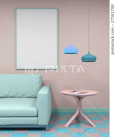 Download Interior Mockup Framed Poster 3d Rendering Stock Illustration 27561788 Pixta PSD Mockup Templates