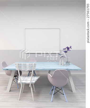 Download Interior Mockup Framed Poster 3d Rendering Stock Illustration 27561793 Pixta PSD Mockup Templates