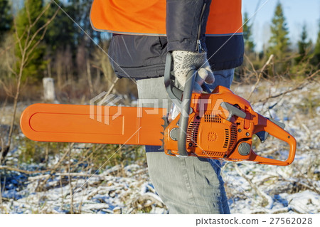 Lumberjack with chainsaw 27562028