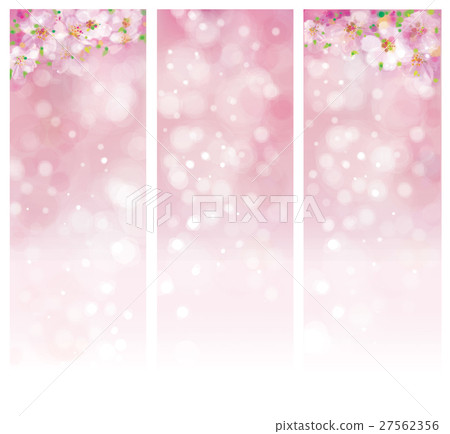 Vector floral, pink, bokeh banners. 27562356