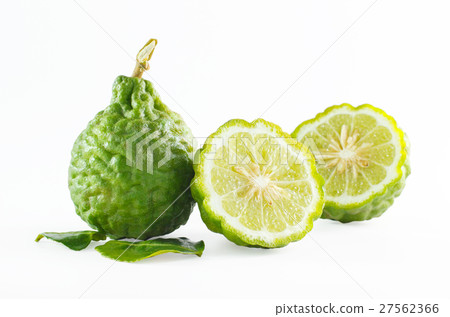 Green rough peel bergamot fruit or kaffir lime 27562366