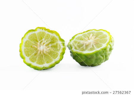 Green rough peel bergamot fruit or kaffir lime 27562367