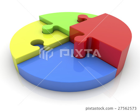Puzzle pieces in red,yellow,blue and green colors Puzzle pieces in red,yellow,blue and green colors 27562573