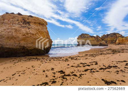 Rocky cliffs on the coast of the Atlantic ocean 27562669