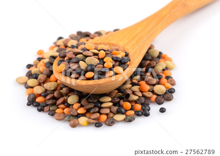 Lentils mix on a white background 27562789