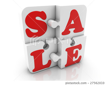Puzzle pieces with inscription sale  27562810