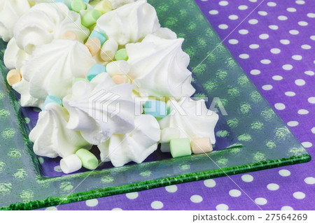 Meringue cookies on table  27564269