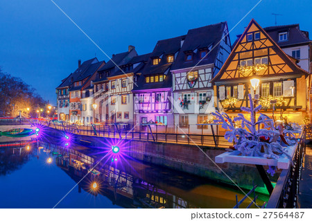 Colmar. City Canal on the sunset.. Colmar. City Canal on the sunset.. 27564487
